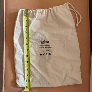 Melissa x Telfar White Drawstring Canvas Dust Bag